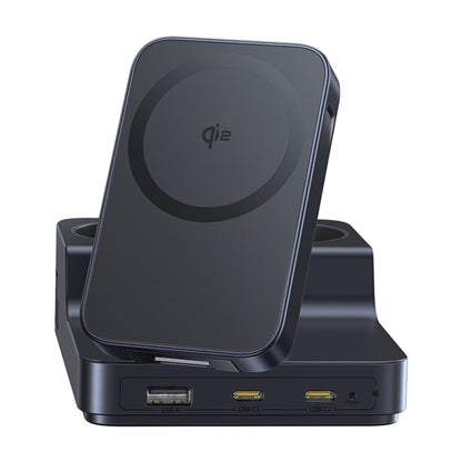 Chargeur Station Baseus Nomos ND11 QI 6en1, 67W, 3.35A, 1 x USB-A - 2 x USB-C - 2 x Schuko, Noir P80015804213-00