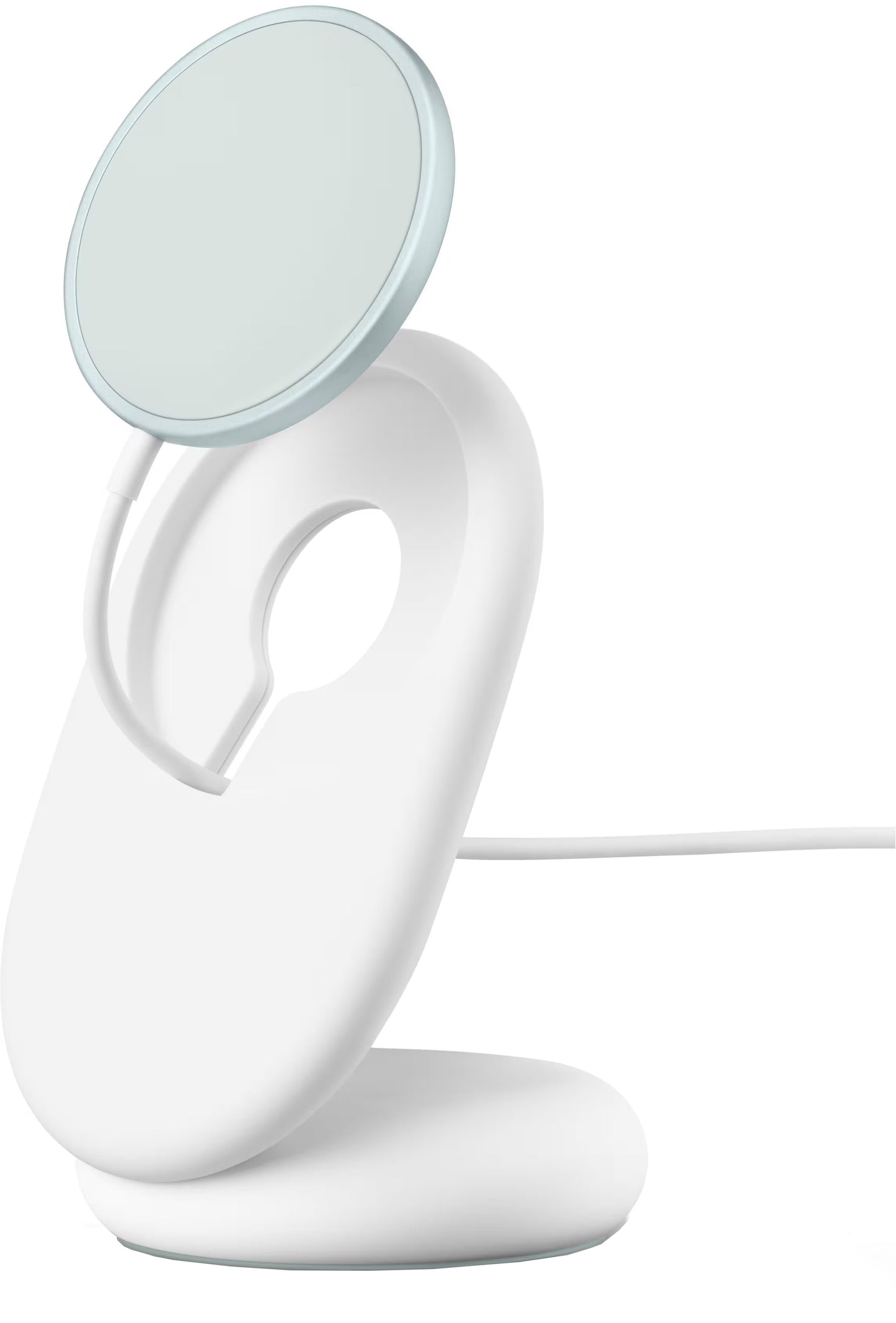 Chargeur Réseau Sans Fil avec Support Google Pixelsnap, 25W, Gris Bleu