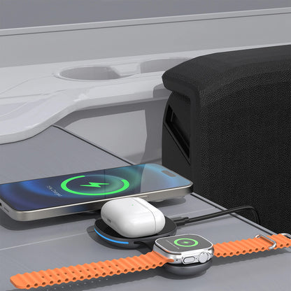 Chargeur Réseau Sans Fil Dudao A11S 3en1, 15W, Noir