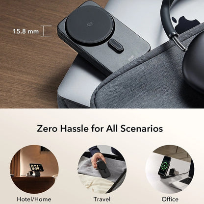 Chargeur Réseau Sans Fil ESR CryoBoost 3en1, 25W, Noir
