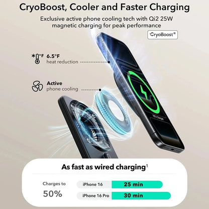 Chargeur Réseau Sans Fil ESR CryoBoost 3en1, 25W, Noir