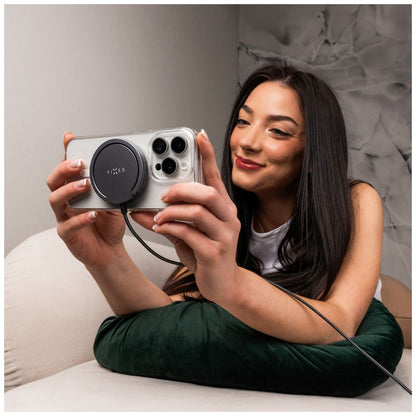 Chargeur Réseau Sans Fil Fixed Ring, 15W, 1.67A, Gris