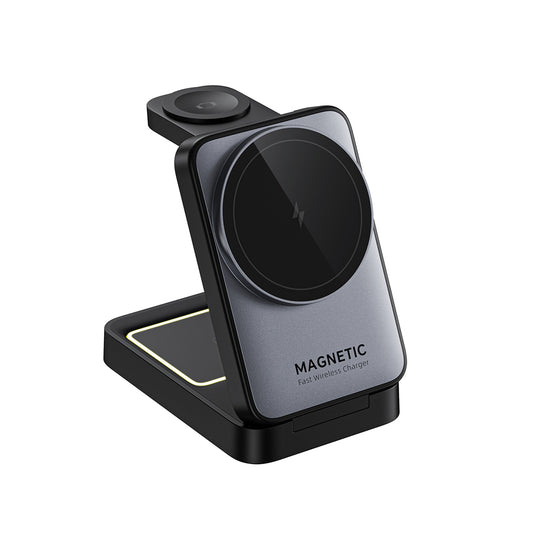 Chargeur Réseau Sans Fil HAVIT W3103 3en1, 15W, 1.67A, Noir Gris