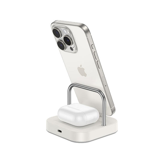 HOCO CQ16A 3in1 Wireless Network Charger, 15W, 1.67A, White