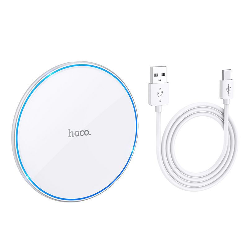Chargeur Réseau Sans Fil HOCO CW6 Pro, 15W, 1.67A, Blanc