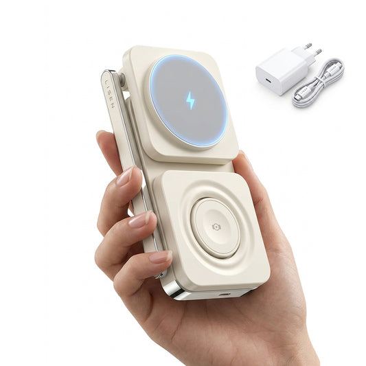 Chargeur réseau sans fil Lisen 3en1, 15W, 1,67A, Blanc YL0223110006