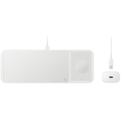 Chargeur réseau sans fil Samsung Trio, 9W, 1A, blanc EP-P6300TWEGEU