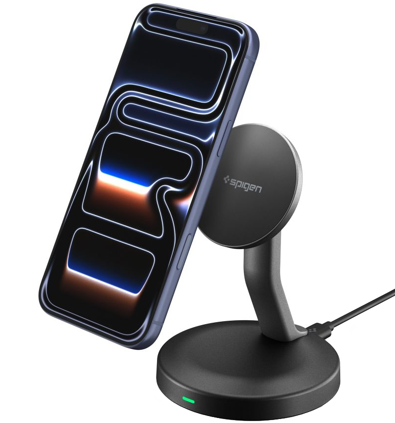 Chargeur Réseau Sans Fil Spigen EF151MS, 15W, 1.67A, Noir
