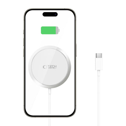 Chargeur réseau sans fil Tech-Protect QI15W-A34, 15W, 1,67A, blanc 