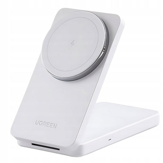 Chargeur Réseau Sans Fil UGREEN W528 2en1, 20W, 1.67A, Blanc