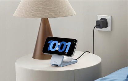 UGREEN MagFlow 2in1 Wireless Network Charger, 25W, Blue