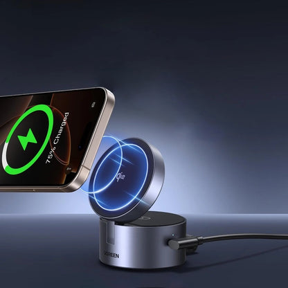 Chargeur Réseau Sans Fil UGREEN W712 (65148) 3en1, 25W, 1.67A, Gris