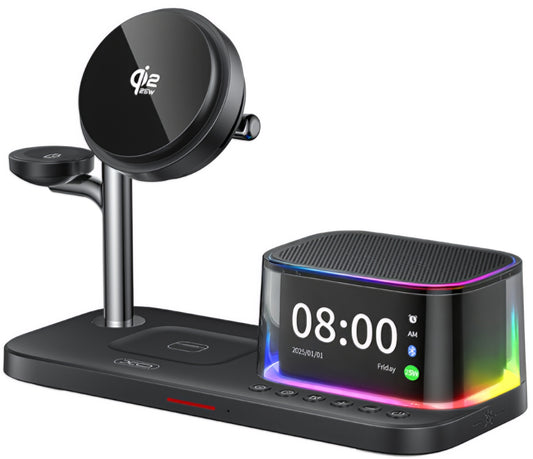 Chargeur Secteur Sans Fil XO Design CX045 3en1, 25W, Noir