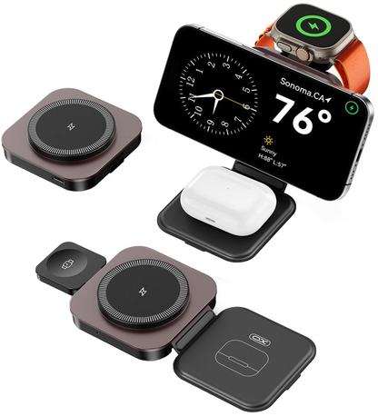 XO Design CX035 3in1 Wireless Network Charger, 15W, 1.67A, Black