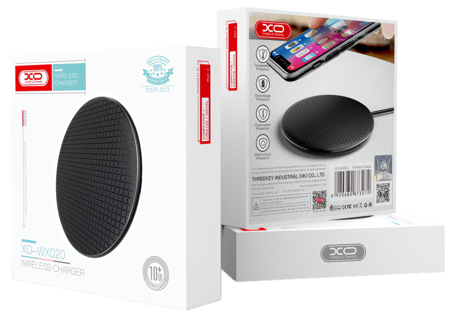 Chargeur Réseau Sans Fil XO Design WX020, 15W, 1.67A, Noir