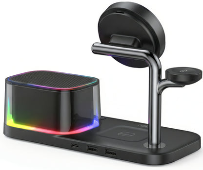 Wireless Network Charger with Bluetooth Speaker XO Design CX045 5in1, 25W, Black