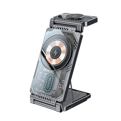 Chargeur Réseau Sans Fil Yesido DS25 3-en-1, 15W, 1.67A, Noir