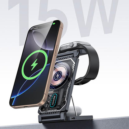 Chargeur Réseau Sans Fil Yesido DS25 3-en-1, 15W, 1.67A, Noir