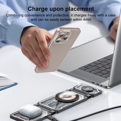 Chargeur Réseau Sans Fil Yesido DS25 3-en-1, 15W, 1.67A, Noir