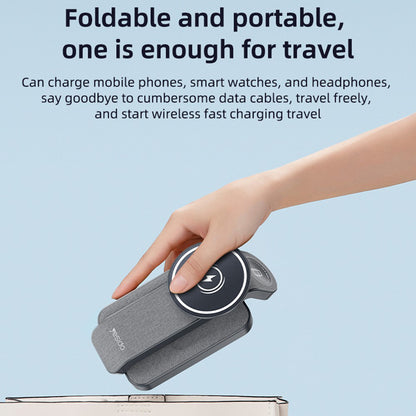 Chargeur Réseau Sans Fil Yesido DS26 3en1, 15W, 1.67A, Gris