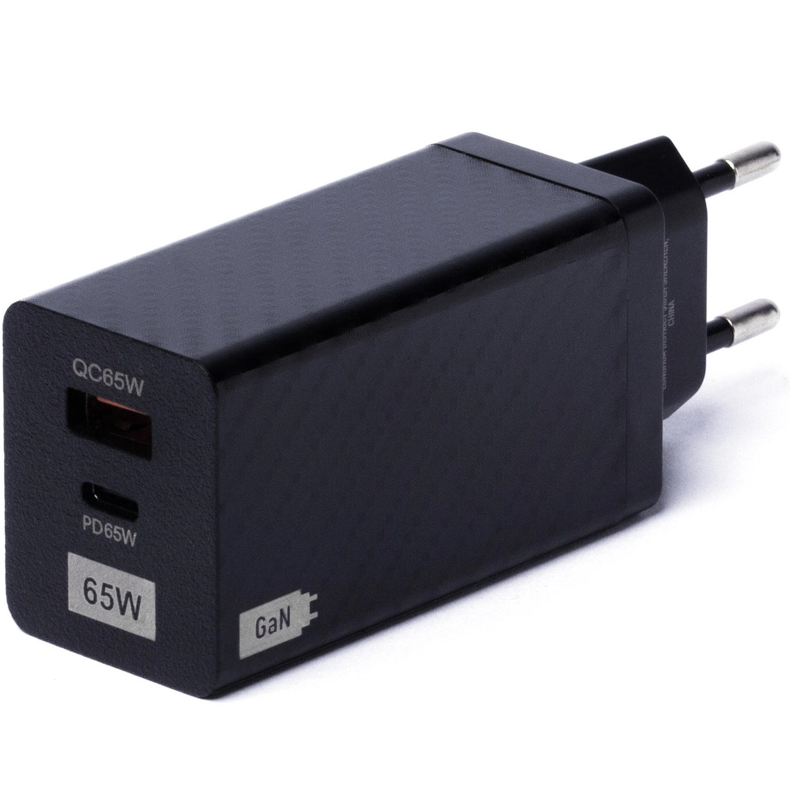 Chargeur réseau WZK WWCG01, 65W, 3A, 1 x USB-A - 1 x USB-C, Noir 