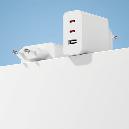 Xiaomi 2C1A Chargeur réseau GaN, 67W, 3A, 1 x USB-A - 2 x USB-C, Blanc 