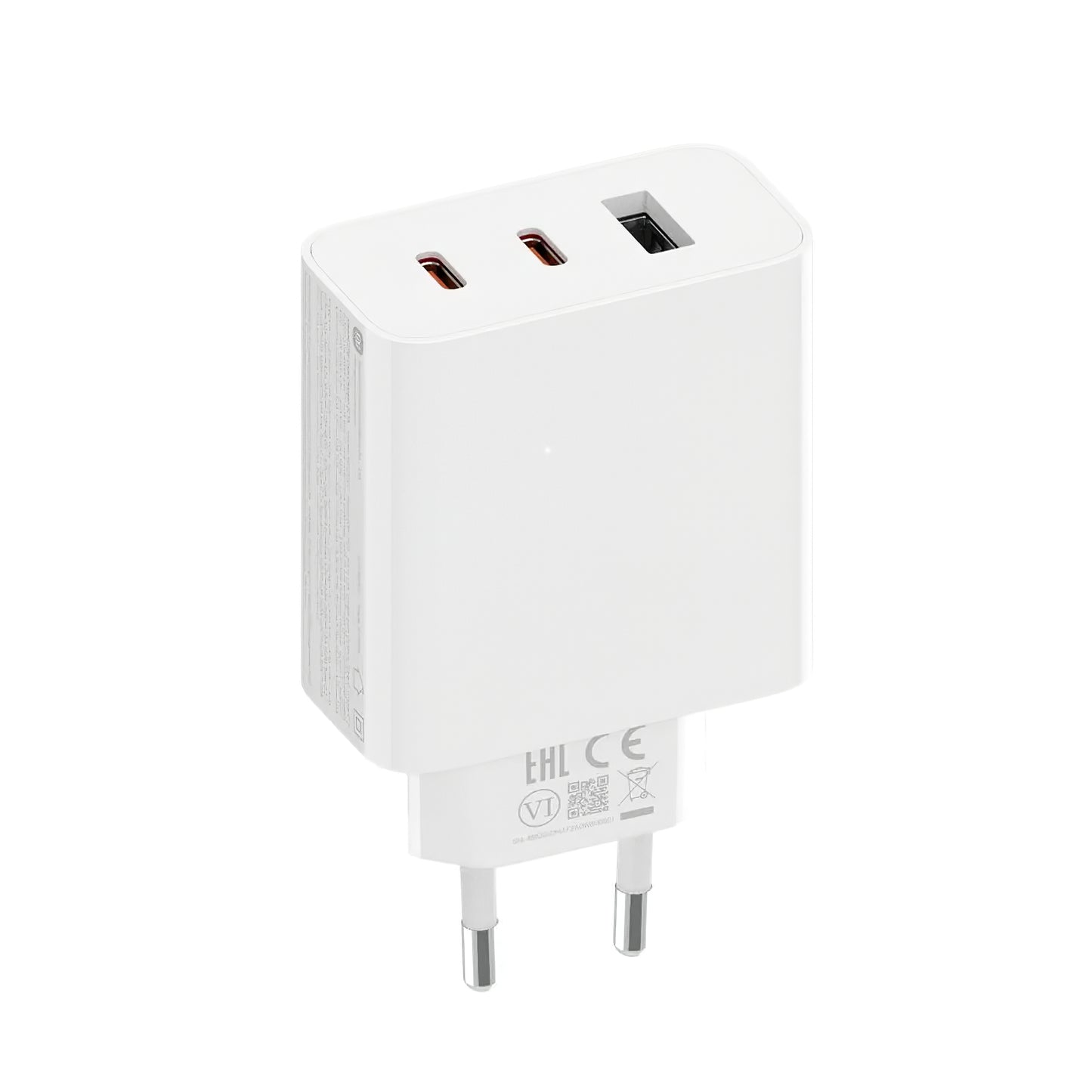 Xiaomi 2C1A Chargeur réseau GaN, 67W, 3A, 1 x USB-A - 2 x USB-C, Blanc 