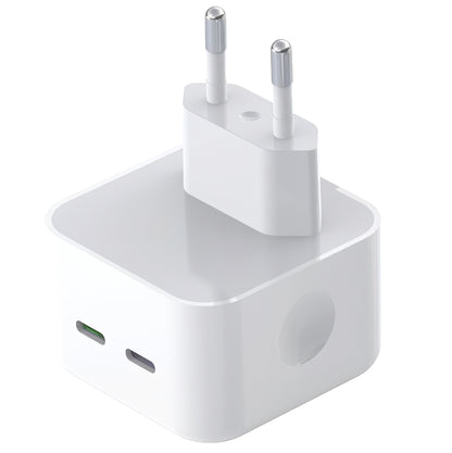 Chargeur Réseau XO Design L102, 35W, 3A, 2 x USB-C, Blanc