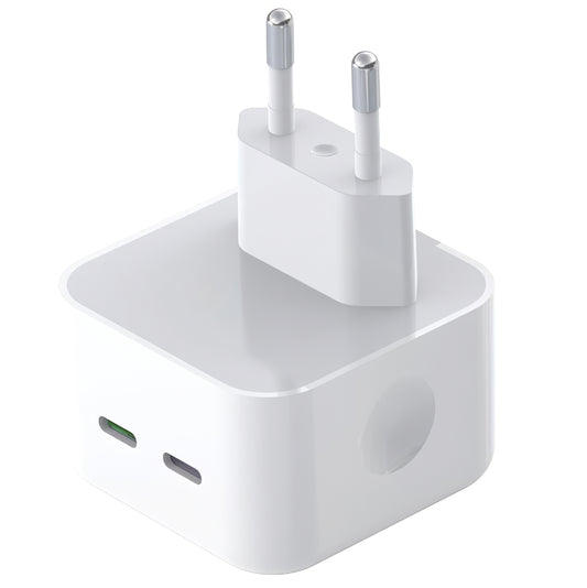 Chargeur Réseau XO Design L102, 35W, 3A, 2 x USB-C, Blanc