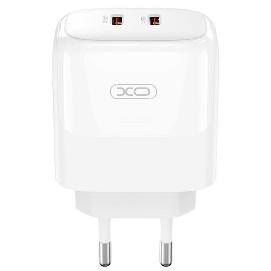 Chargeur réseau XO Design L140, 35W, 3A, 2 x USB-C, blanc 