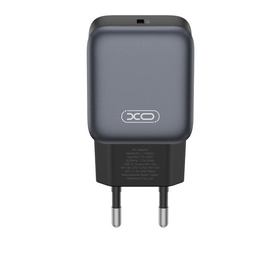 Chargeur Réseau XO Design L155, 30W, 3A, 1 x USB-C, Noir