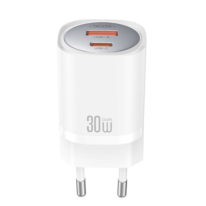 Chargeur Réseau XO Design CE21, 30W, 3A, 1 x USB-A - 1 x USB-C, Blanc