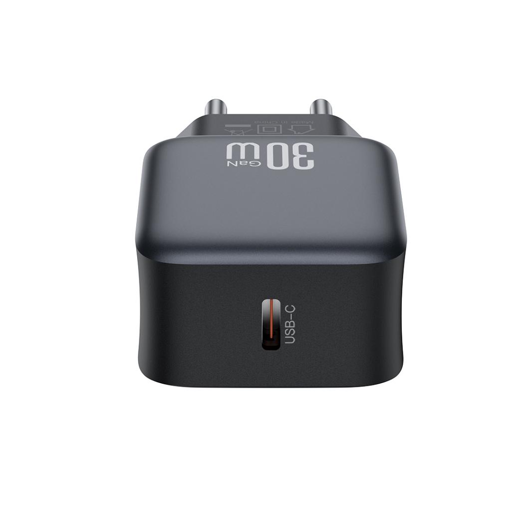 Chargeur Réseau XO Design L155, 30W, 3A, 1 x USB-C, Noir