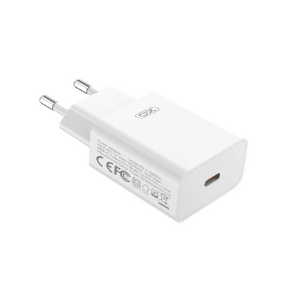 Chargeur Réseau XO Design L126, 20W, 3A, 1 x USB-C, Blanc