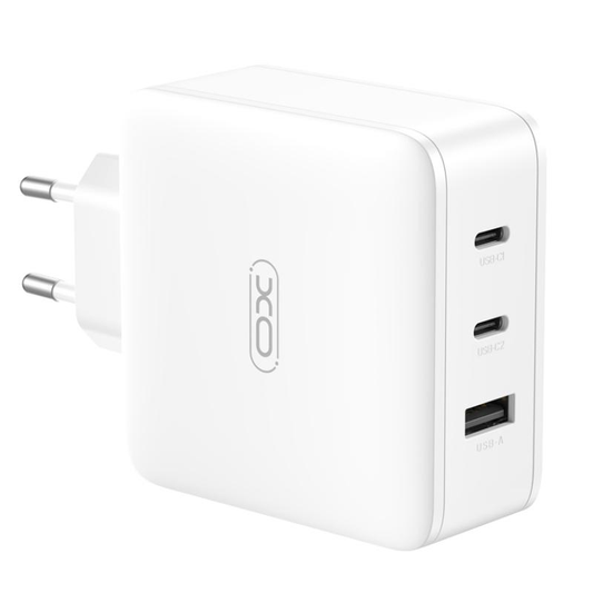 Chargeur secteur XO Design CE14, 100W, 3,25A, 1 x USB-A - 2 x USB-C, Blanc