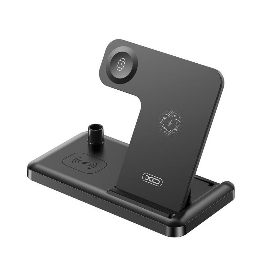 Chargeur Réseau Sans Fil XO Design WX033 4en1, 15W, 1.67A, Noir