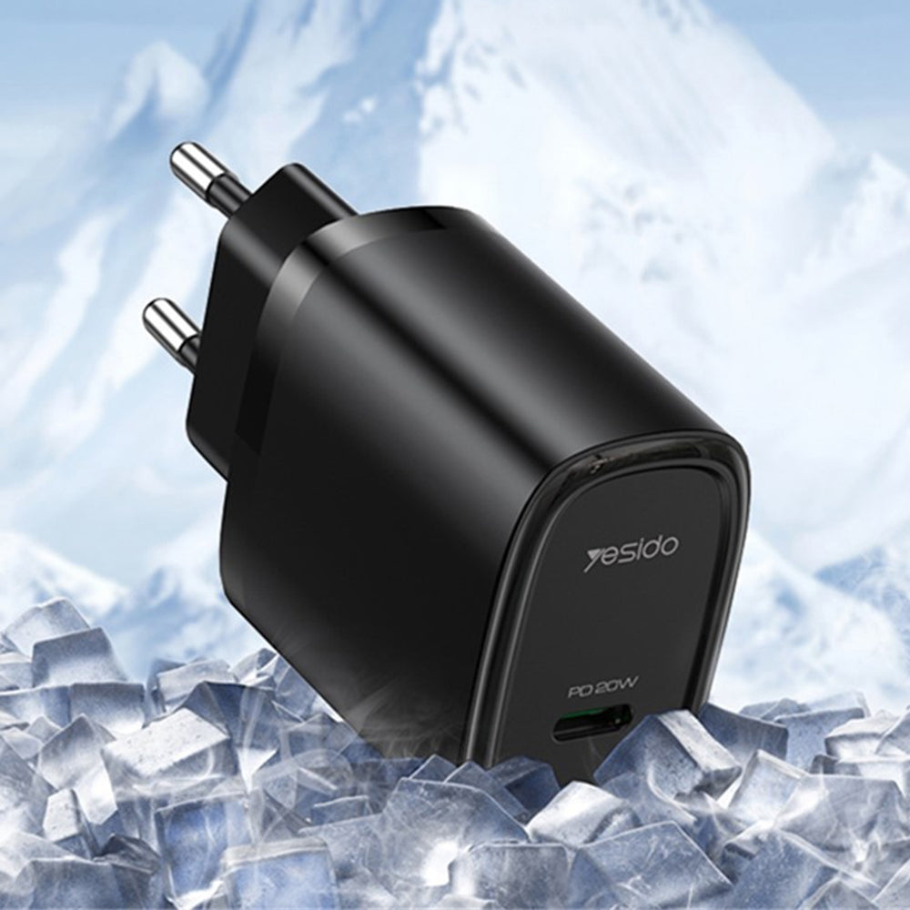 Chargeur Réseau Yesido YC57, 20W, 3A, 1 x USB-C, Blanc