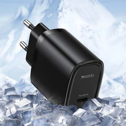 Chargeur Réseau Yesido YC57, 20W, 3A, 1 x USB-C, Blanc