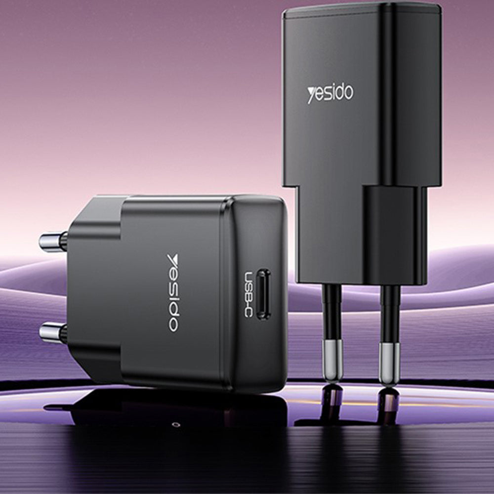 Chargeur Réseau Yesido YC74, 30W, 3A, 1 x USB-C, Noir
