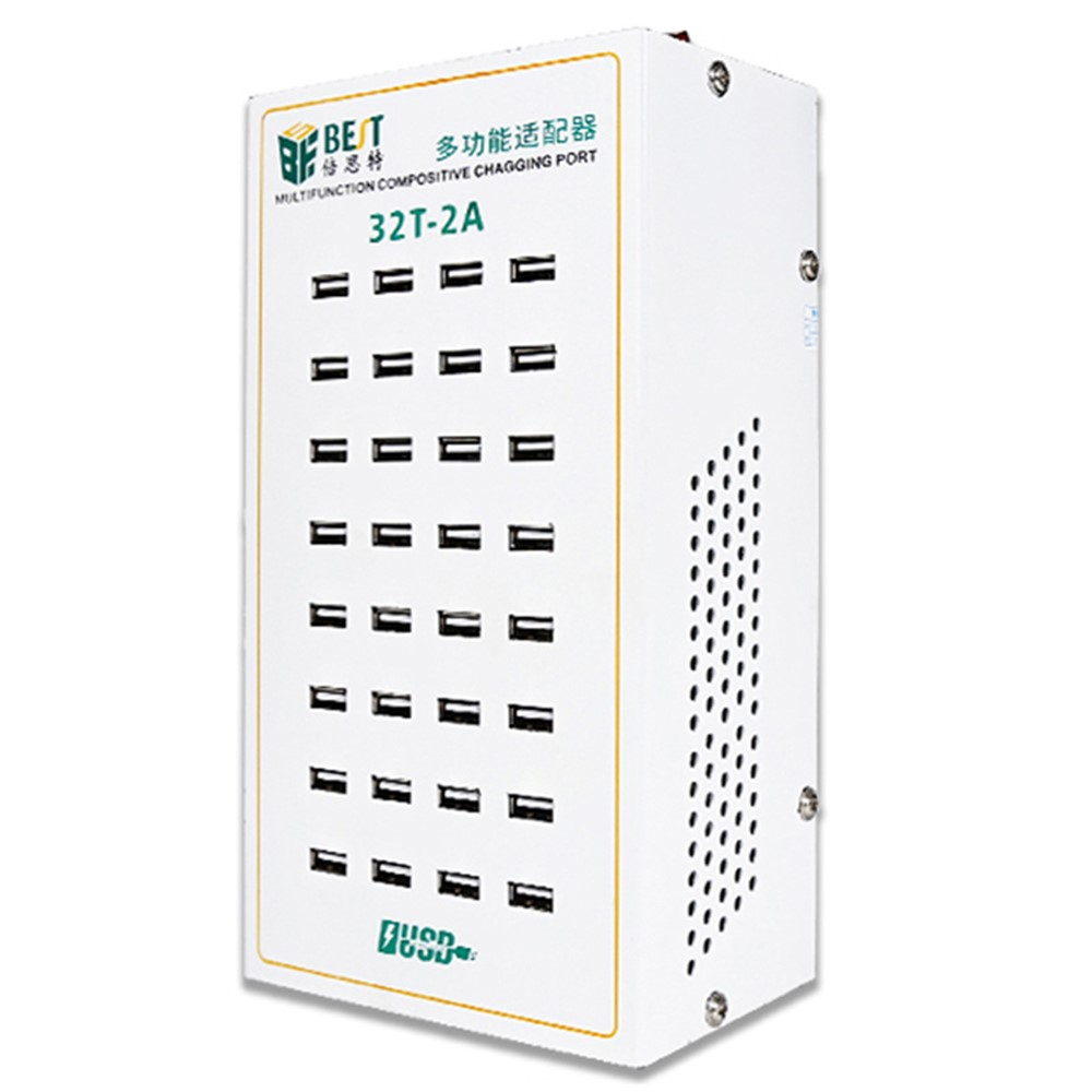 Chargeur Station Best 32T-2A, 2A, 32 x USB-A, Blanc