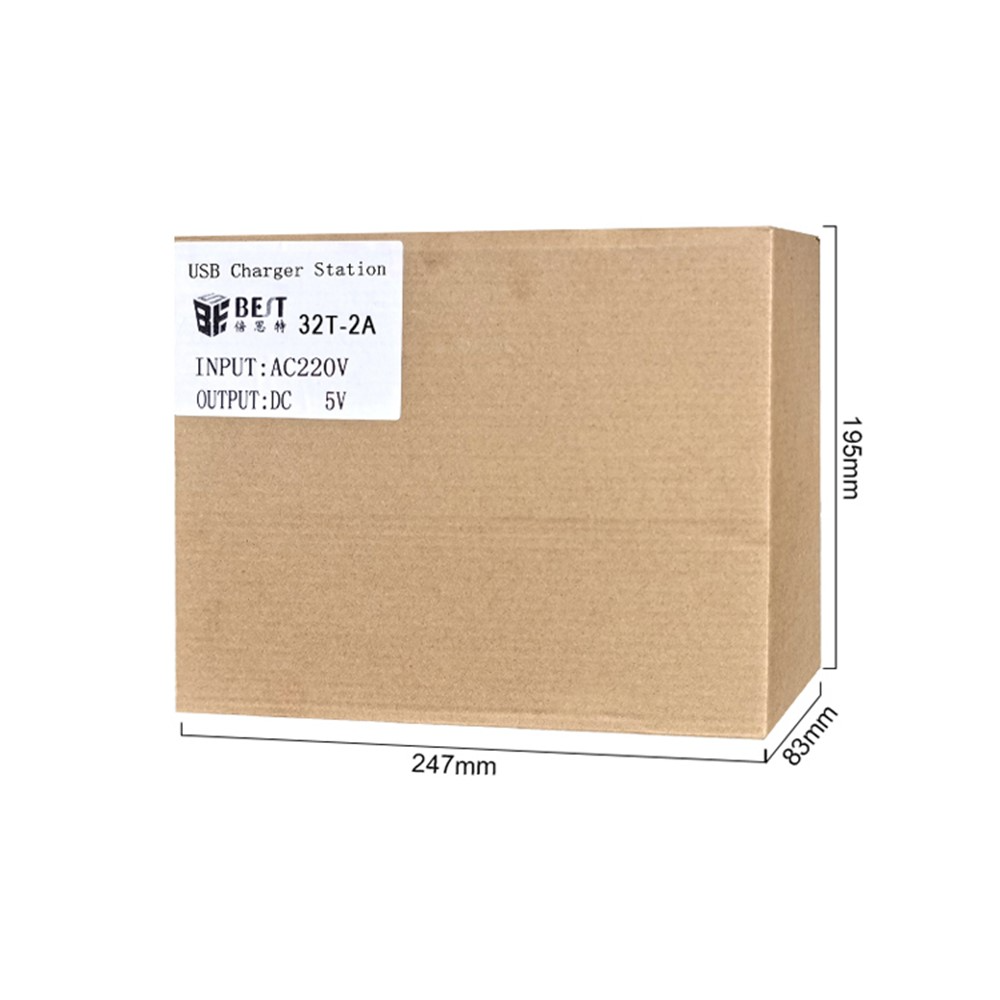 Chargeur Station Best 32T-2A, 2A, 32 x USB-A, Blanc