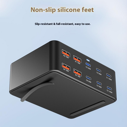 Chargeur Station OEM HW66, 330W, 5A, 4 x USB-A - 6 x USB-C, Noir