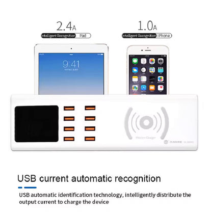 Chargeur Station Sunshine SS-309WD QI, 40W, 2.4A, 8 x USB-A, Blanc