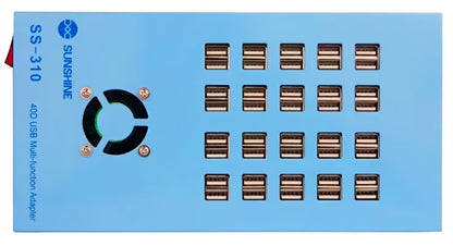 Chargeur Station Sunshine SS-310, 40 x USB-A, Bleu