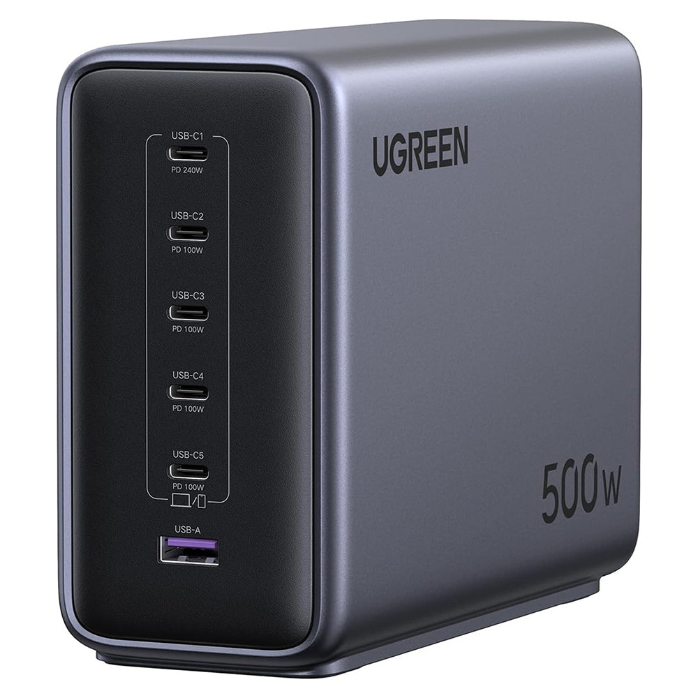 Chargeur Station UGREEN Nexode X759 (55550B), 500W, 5A, 1 x USB-A - 5 x USB-C, Gris