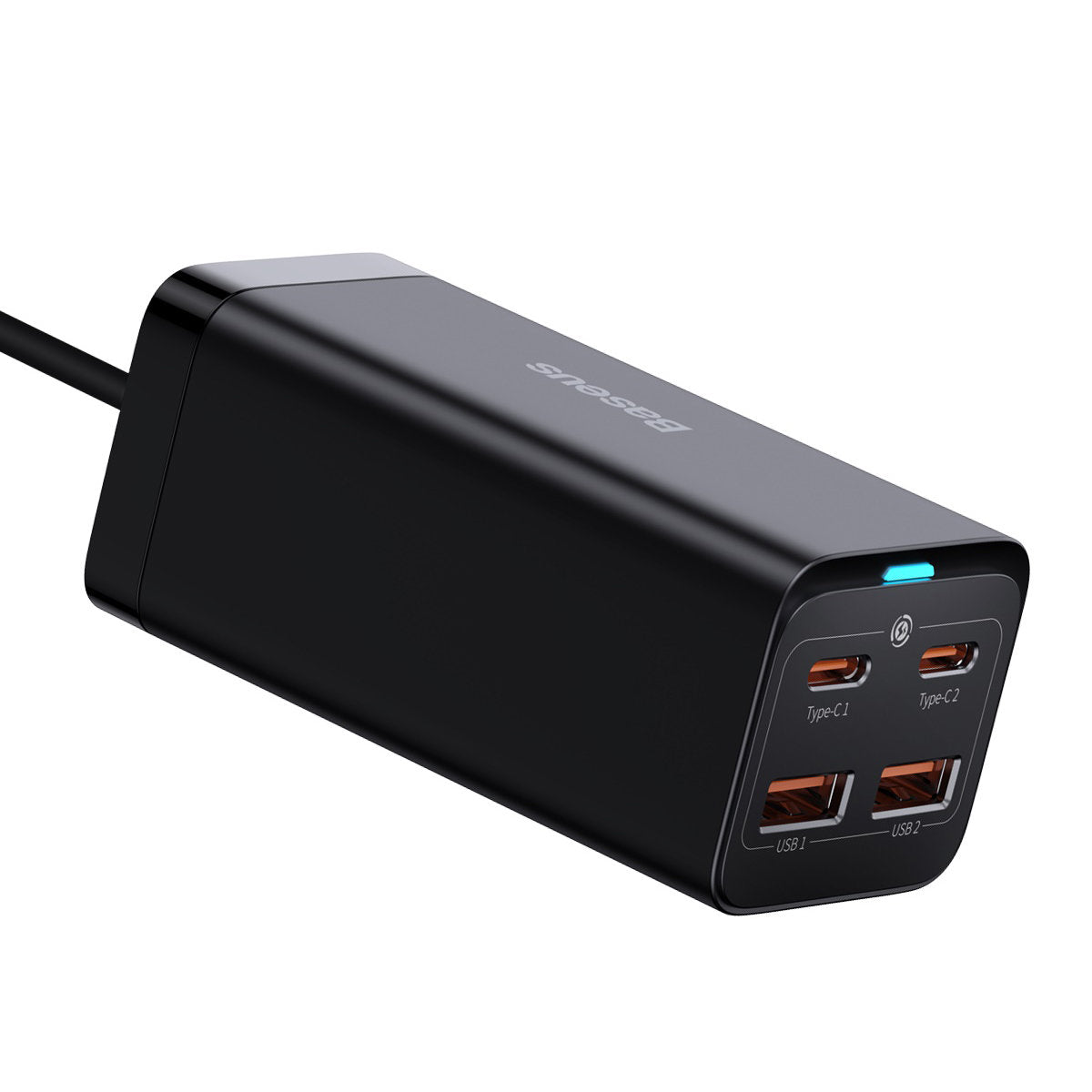 Chargeur Station USB-C Baseus GaN3 Pro, 100W, 5A, 2 x USB-A - 2 x USB-C, Noir, Reconditionné CCGP000101