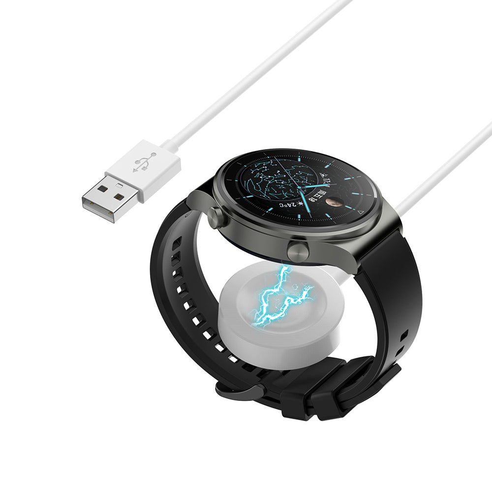 Chargeur sans fil Techsuit THC1 pour Huawei Watch Series, USB-A, Blanc