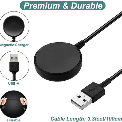 Chargeur sans fil Techsuit TSC12 pour Samsung Galaxy Watch Series, USB-A, Noir