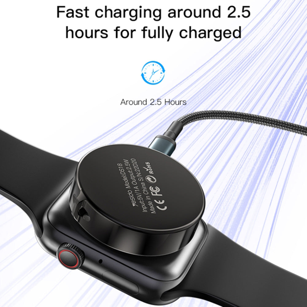 Chargeur sans fil Yesido DS18 pour Apple Watch Series, Noir