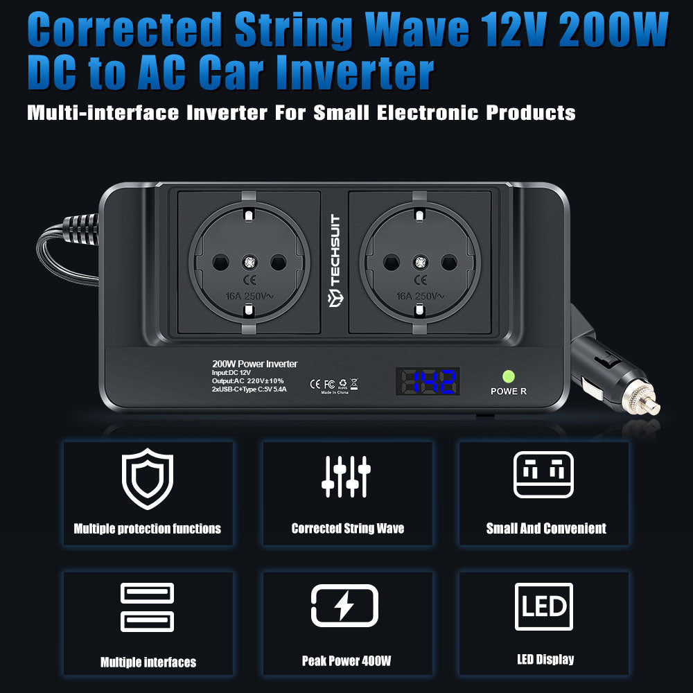 Auto Electric Inverter Techsuit PowerDriveX, 200W